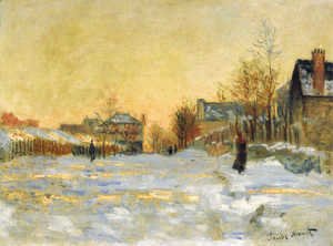 Claude Monet - Snow Effect, The Street in Argentuil