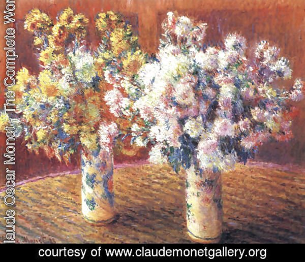 Claude Monet - Two Vases with Chrysanthems