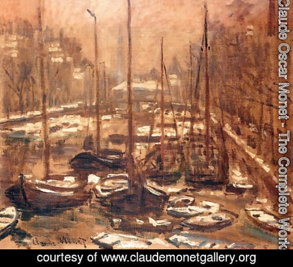 Claude Monet - Geldersekade of Amsterdam Invierno