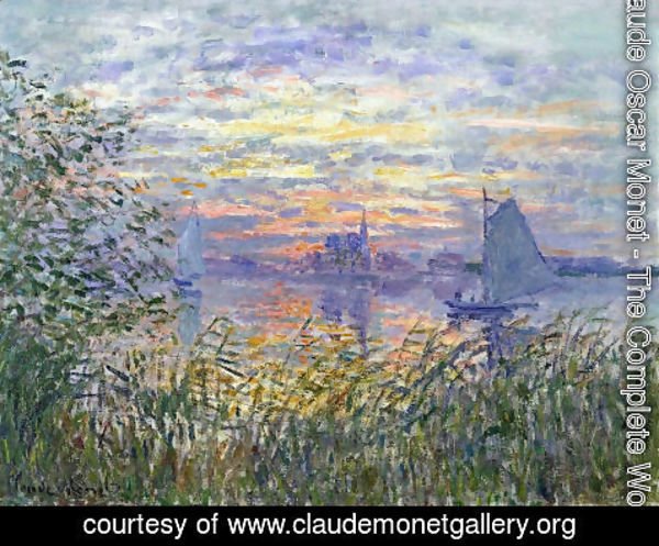 Claude Monet - Sunset on the Siene