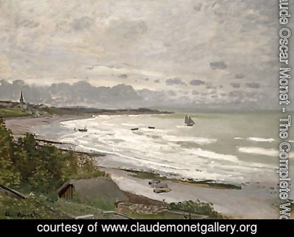Claude Monet - The Beach at Saint-Adresse
