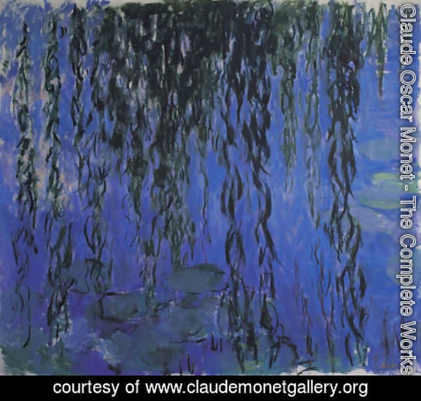 Claude Monet - Water Lilies and Weeping Willow Branches