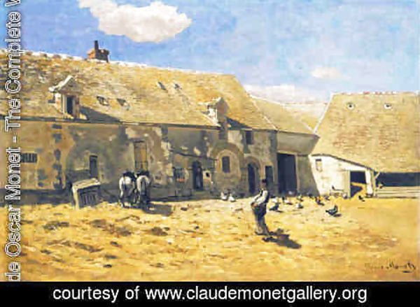 Claude Monet - Farmyard at Chailly