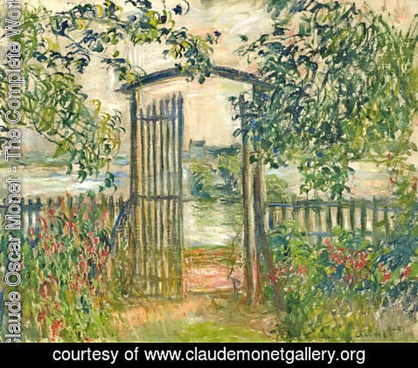 Claude Monet - The Garden Gate at Vetheuil