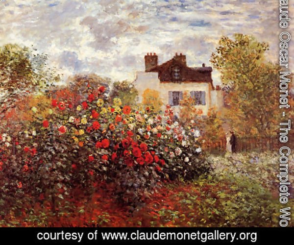 Claude Monet - Monet's garden in Argenteuil Sun
