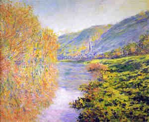 Claude Monet - Banks of the Seine at Jeufosse, Autumn