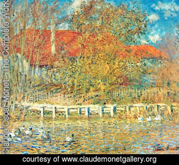 Claude Monet - The Pond with Ducks in Autumn