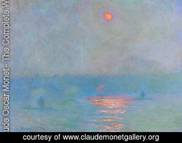 Claude Monet - Waterloo Bridge, Sunlight in the Fog 2