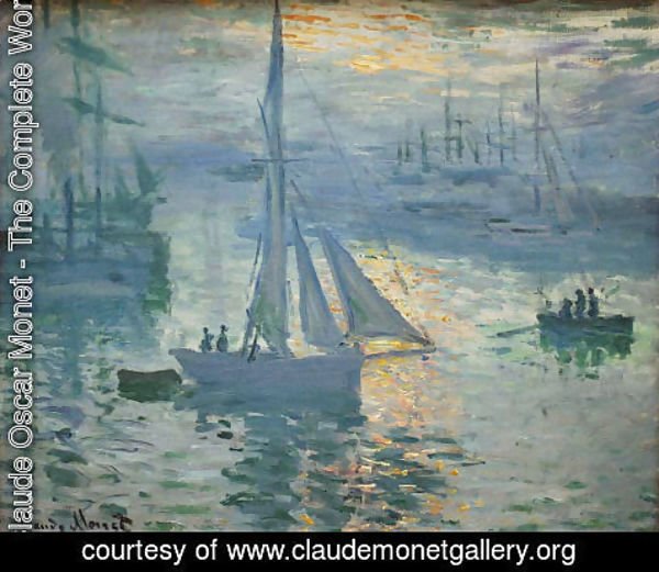 Claude Monet - Sunrise, The Sea