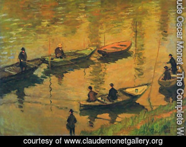 Claude Monet - Anglers On The Seine At Poissy