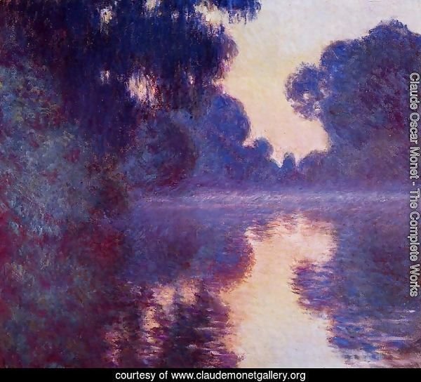 Arm Of The Seine Near Giverny At Sunrise