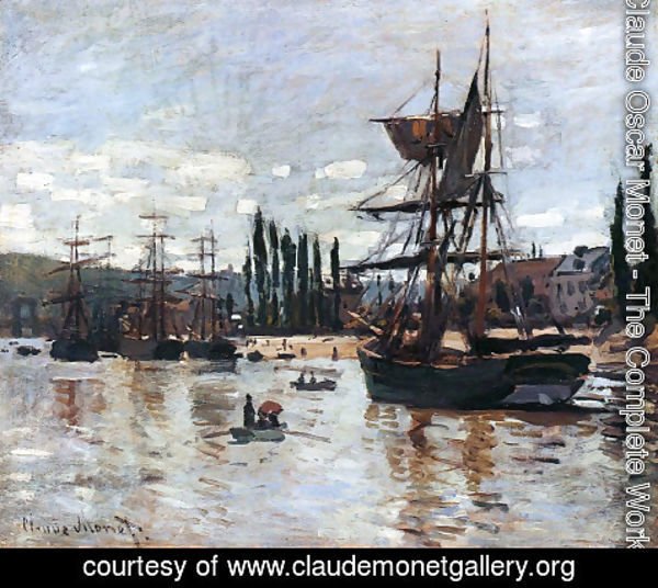 Claude Monet - Boats At Rouen