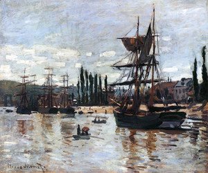 Claude Monet - Boats At Rouen