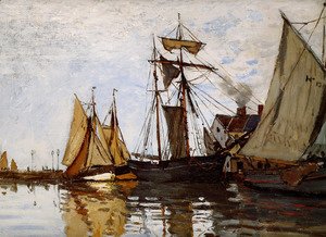 Claude Monet - Boats In The Port Of Honfleur