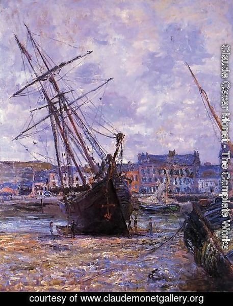 Claude Monet - Boats Lying At Low Tide At Facamp