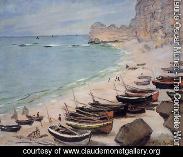 Claude Monet - Boats On The Beach At Etretat