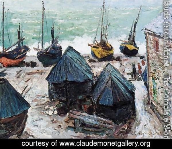 Claude Monet - Boats On The Beach At Etretat2