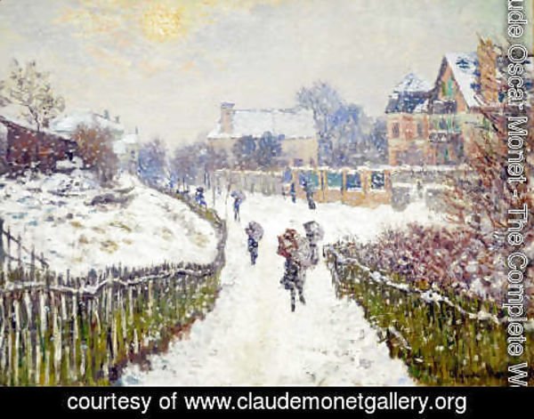 Claude Monet - Boulevard St Denis  Argenteuil  Snow Effect