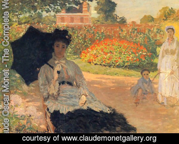 Claude Monet - Camille In The Garden With Jean And His Nanny