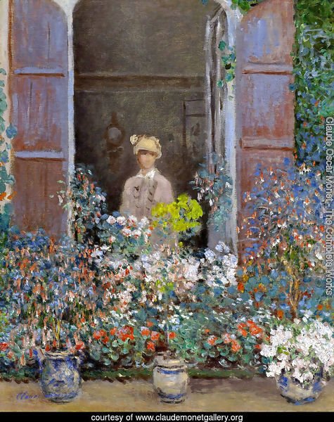Camille Monet At The Window  Argentuile