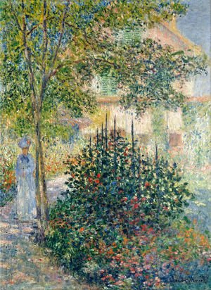 Camille Monet In The Garden At The House In Argenteuil