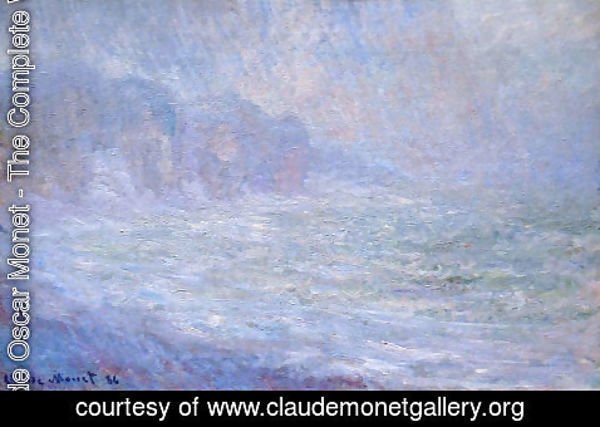 Claude Monet - Cliffs At Pourville  Rain