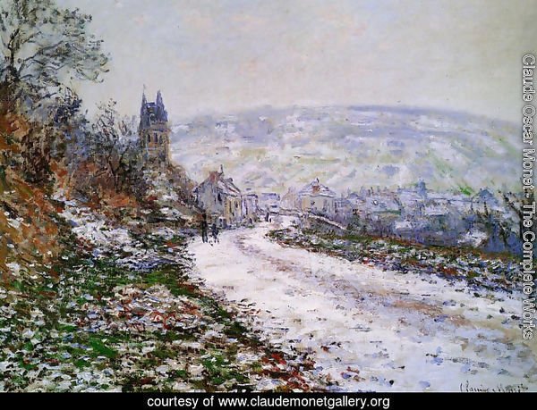 Entering The Village Of Vetheuil In Winter
