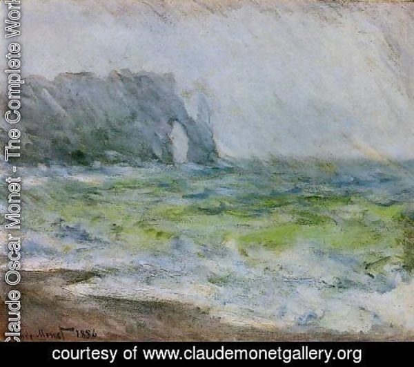Claude Monet - Etretat In The Rain