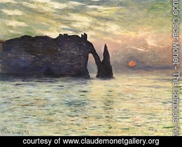 Claude Monet - Etretat  Sunset