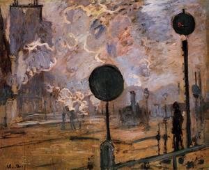 Claude Monet - Exterior Of Saint Lazare Station Aka The Signal