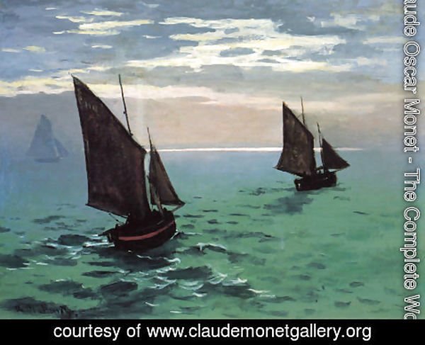 Claude Monet - Fishing Boats At Sea