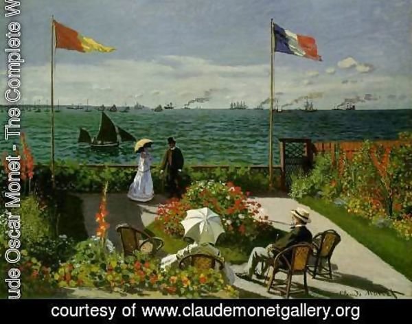 Claude Monet - Garden At Sainte Adresse