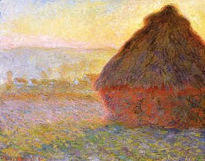Claude Monet - Grainstack At Sunset