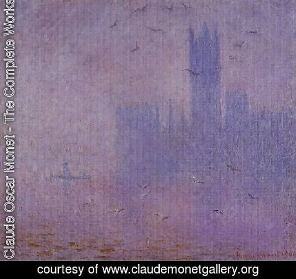 Claude Monet - Houses Of Parliament  Seagulls2