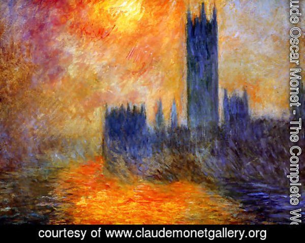 Claude Monet - Houses Of Parliament  Sunset