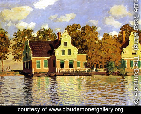 Claude Monet - Houses On The Zaan River At Zaandam