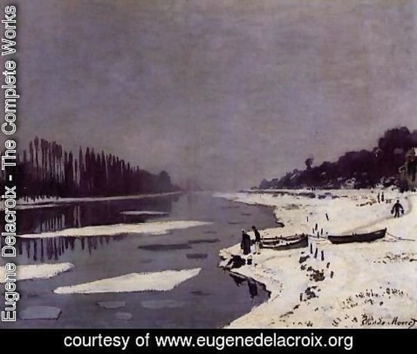 Claude Monet - Ice Floes On The Saine At Bougival