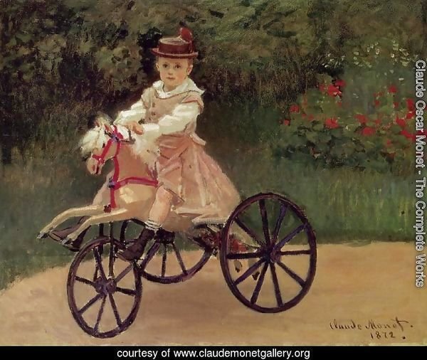 Jean Monet On His Horse Tricycle