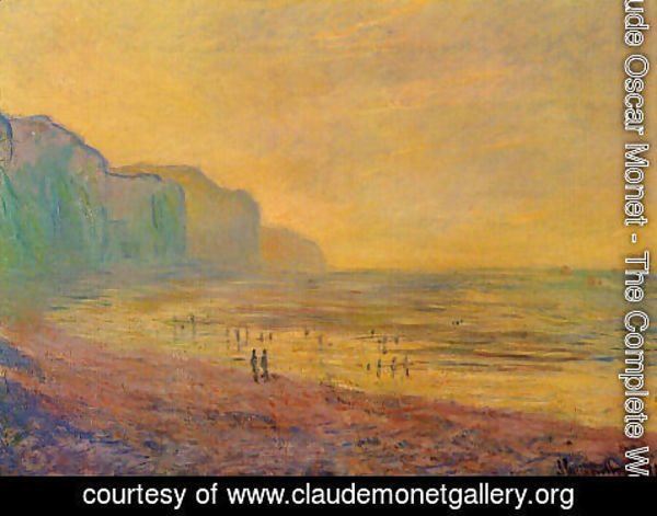 Claude Monet - Low Tide At Pourville  Misty Weather