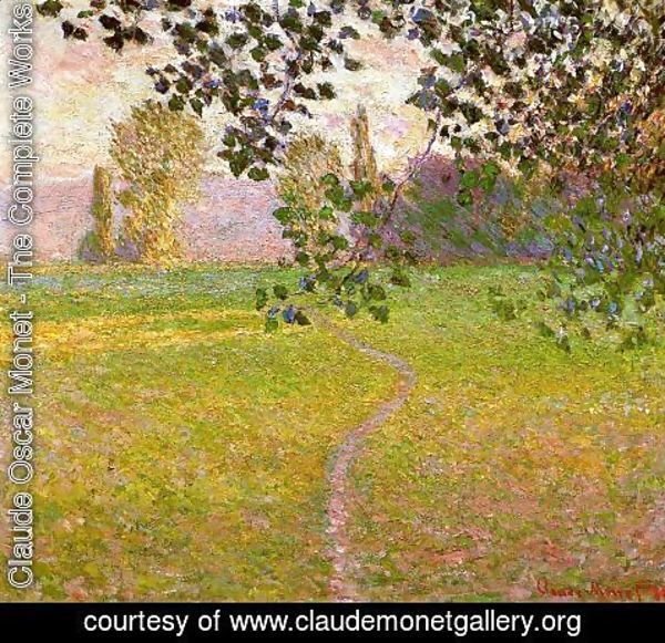 Claude Monet - Morning Landscape  Giverny Aka Landscape In The Morning