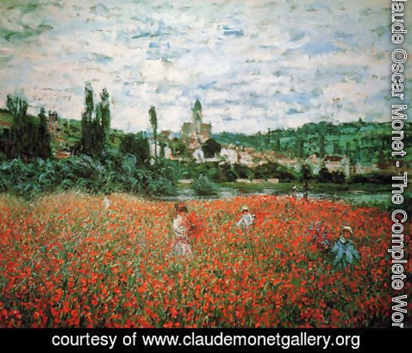 Claude Monet - Poppy Field Near Vetheuil