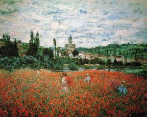 Claude Monet - Poppy Field Near Vetheuil
