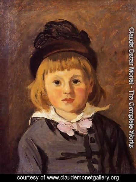 Claude Monet - Portrait Of Jean Monet Wearing A Hat With A Pompom
