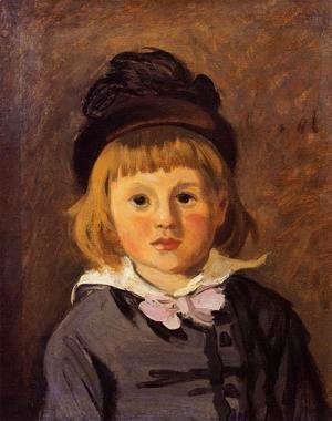 Claude Monet - Portrait Of Jean Monet Wearing A Hat With A Pompom