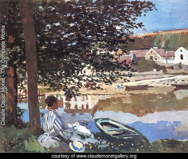 River Scene At Bennecourt