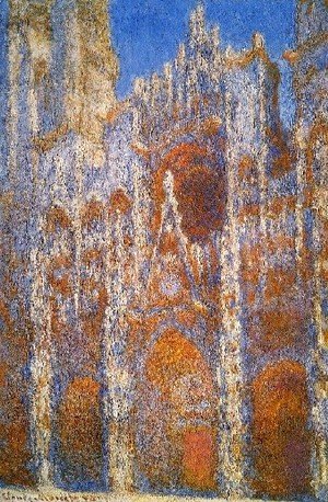 Claude Monet - Rouen Cathedral  Sunlight Effect