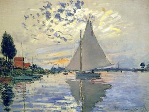 Claude Monet - Sailboat At Le Petit Gennevilliers