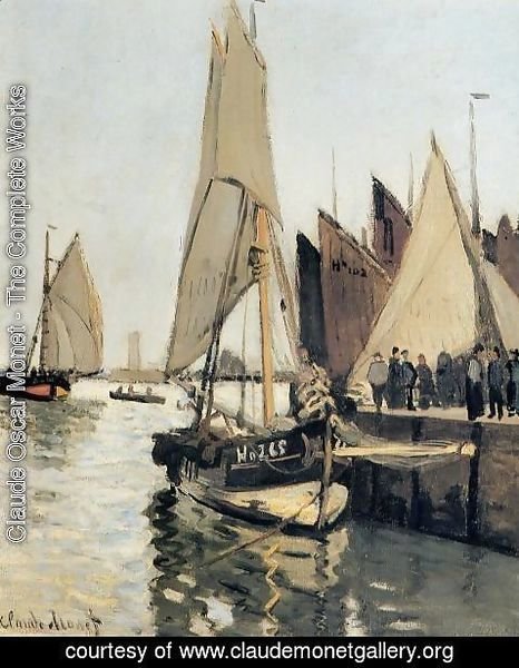 Claude Monet - Sailing Boats At Honfleur