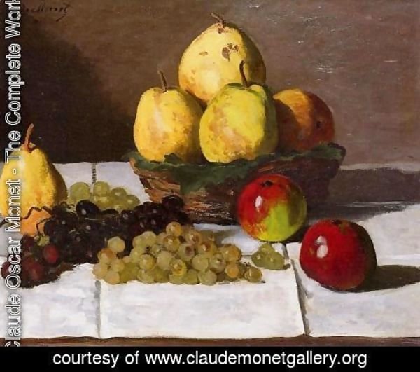 Claude Monet - Still Life With Pears And Grapes
