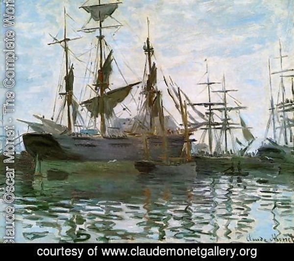 Claude Monet - Study Of Boats Aka Ships In Harbor